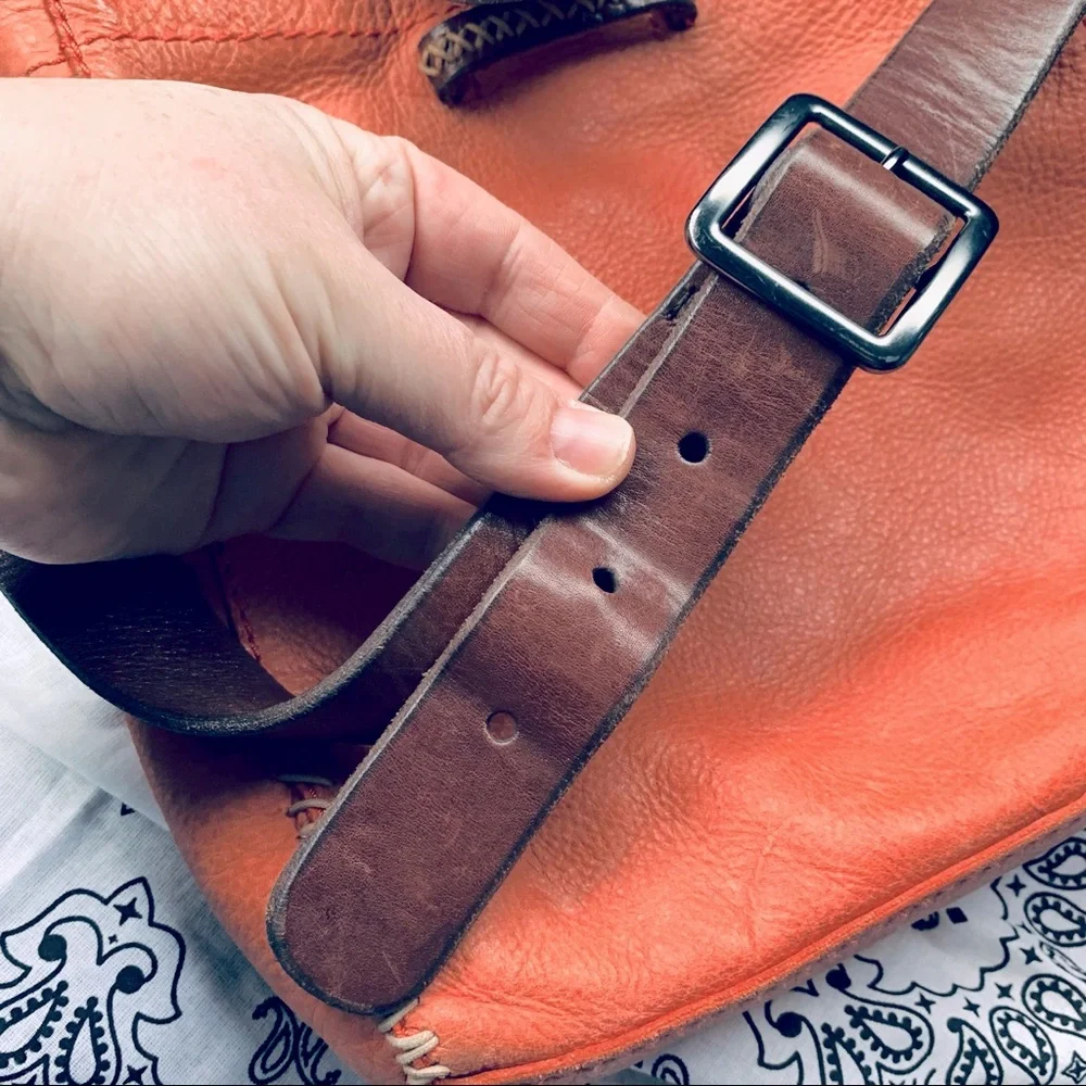 Lucky Brand coral leather crossbody bag_2